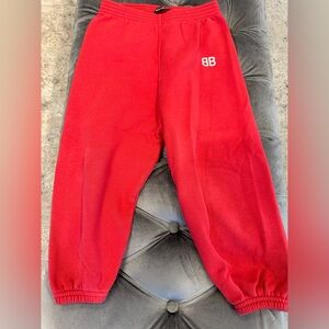 Balenciaga Red Kids Jogger Pants